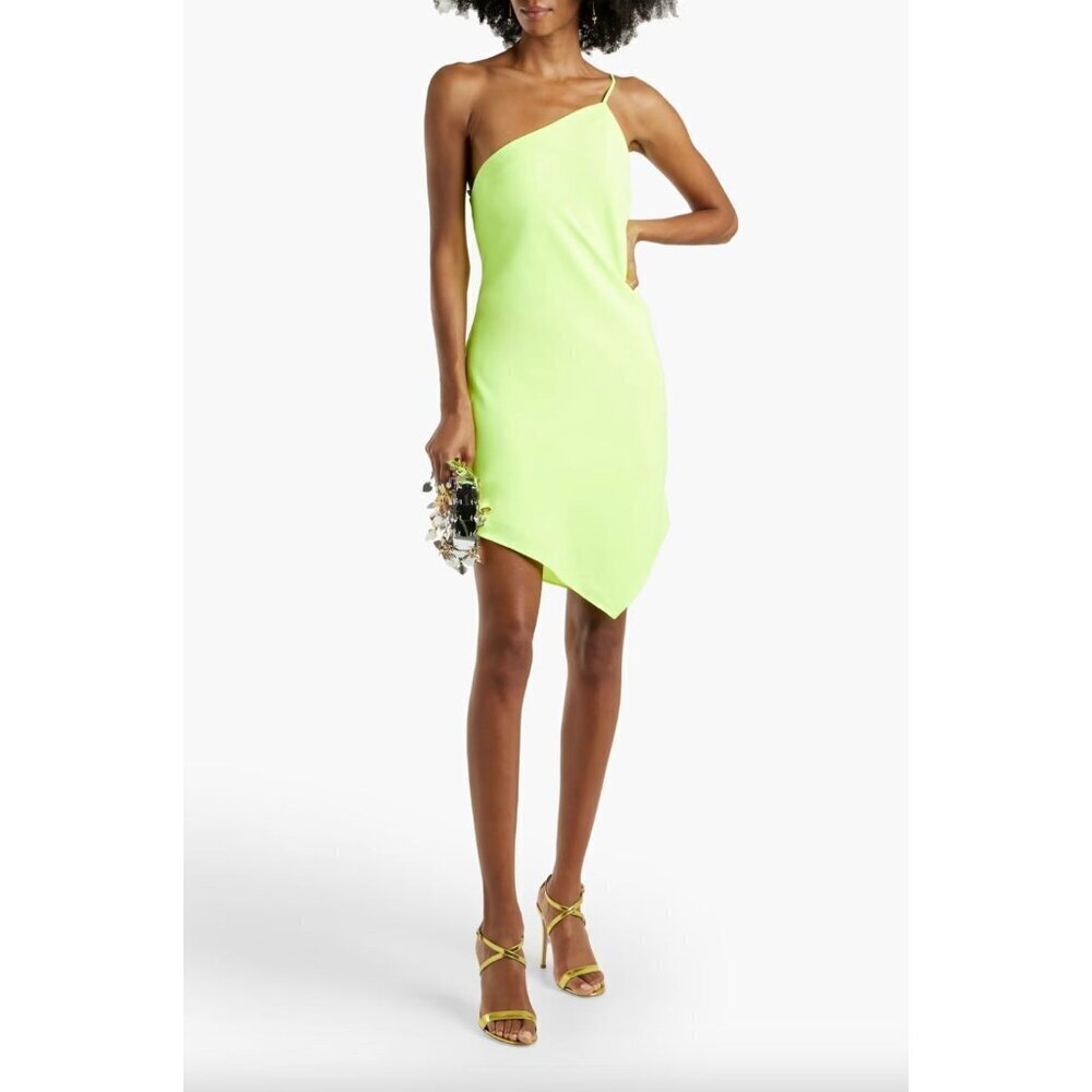 ET OCHS Mia Asymmetric Mini Dress Light Green Womens Size 4